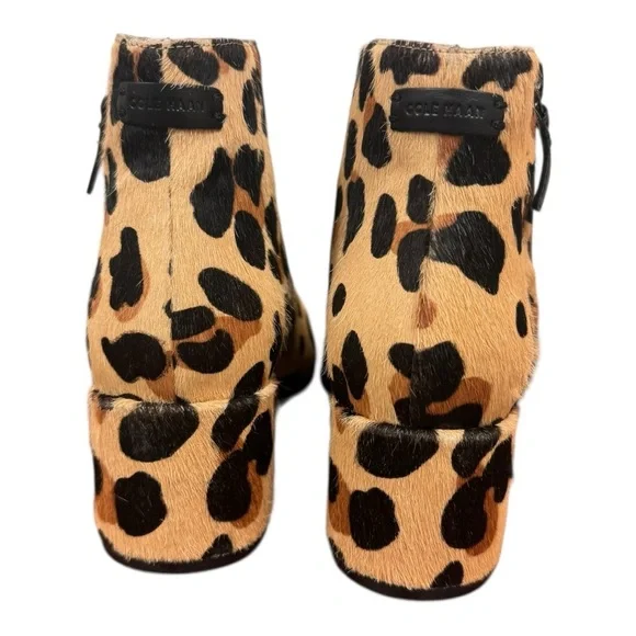 Cole Haan Grand Ambition Tan and Black Leopard Ankle Boots 5.5 EUC - Picture 3 of 14